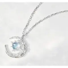 ネックレス　ムーンスター　ピンクゴールド&シルバー　メルカリ便即日発送