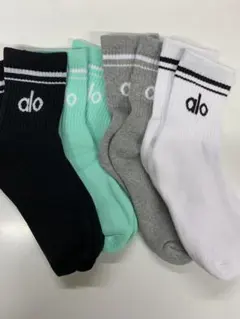 alo ストライプソックス 4足セット