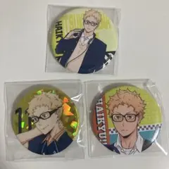 ハイキュー 月島蛍 缶バッジ 3個セット タワレコ ゴミ捨て場の決戦展