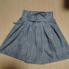 チェック柄　ミニキュロットスカート Mサイズ
