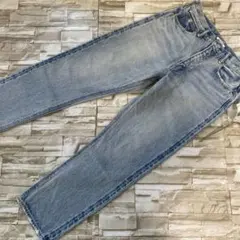 【SLY 】JEANS加工デニム(M)ヴィンテージ　ストレート無地レギュラー青