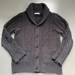 ジェラートピケ オム L ケーブルニット編み