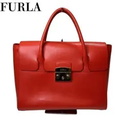 【美品】FURLA フルラ　メトロポリス　ハンドバッグ　ショルダーバッグ2way