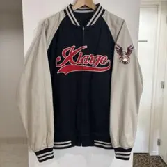 XLARGE リバーシブル スタジャン 刺繍 L 黒×アイボリー