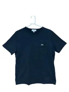Lacoste ワンポイントTシャツ ブラック Sサイズ ポケットロゴ