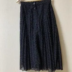 AMERICAN HOLIC ネイビー ドット柄 プリーツスカート