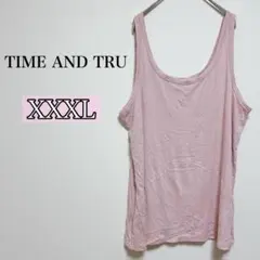 TIME AND TRU 薄ピンク タンクトップ 【XXXL】 大きいサイズ