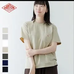 【DANTON/ダントン】Tシャツ　グレージュ【タグなし新品未使用品】のサムネイル