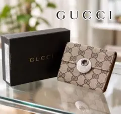 【未使用品】GUCCI グッチ 折り財布 GG キャンパス コンパクト