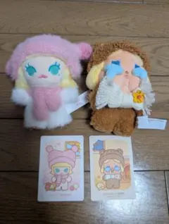 POP BEAN Fluffy & Cozy シリーズ ぬいぐるみペンダント２点