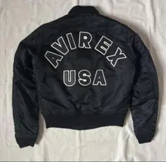 AVIREX MA-1 レディース S ブラック 黒 USA