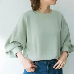 URBAN RESEARCH/ダブルクロスブラウス/ミントカラー