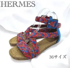 ✨️腕利き職人のリペア済✨️極美品❤箱付【エルメス】厚底 ウエッジ 