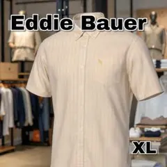 極美品 エディーバウアー XL 黄 ストライプ オックスフォードシャツ BD