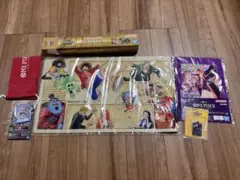 一番くじワンピースカードゲームラストワン賞プレイマット＆マットケース等4点セット