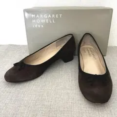 マーガレットハウエル バレエシューズ 23 ヒール付き ラウンドトゥパンプス