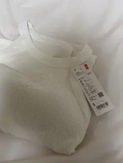 Wホルターネックブラタンクトップ ホワイト S 新品タグ付き