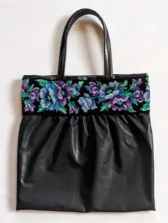 FEILER フェイラー トートバッグ 花柄 ブラック