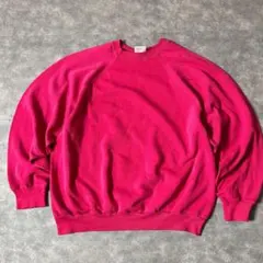 90s USA製 TULTEX 無地 スウェット XL ピンク　ゆるダボ　古着