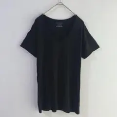 5206 セオリーリュクス　UネックTシャツ　黒　ブラウス　半袖　４０　Ｌのサムネイル