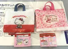 サンリオ　レトロレッスンバッグ　ミニキーホルダー【メルカリ便】キティ&マイメロ