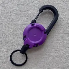 【60cm伸缩】カラビナ式リールキーホルダー｜鍵・IDカード・アウトドアに最適！