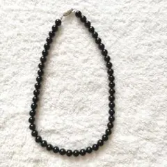 天然石 ネックレス ブラック 黒 ヴィンテージアクセサリー レトロ