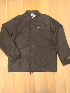 Champion ブラック ナイロンコーチジャケット XL　チャンピオン