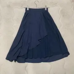 allamanda アシンメトリーフレアスカート 38 M ネイビーのサムネイル