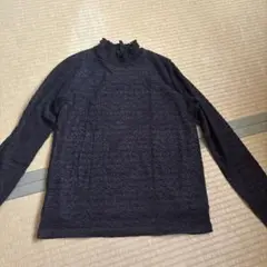 ブラック ハイネック 長袖トップス