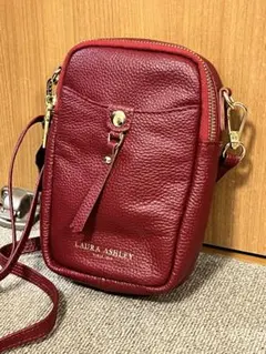 【美品】【スマホ収納可】Laura Ashley レザーショルダー