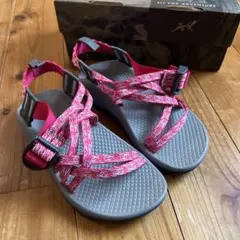 Chaco キッズサンダル 19.0㎝ ピンク グレーのサムネイル
