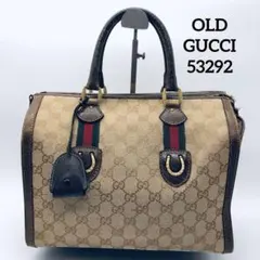 オールドグッチ　ミニボストンバッグ　 GGキャンバス　シェリーライン　ジャンク品