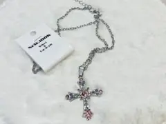 クロス型　ペンダントネックレス　シルバー