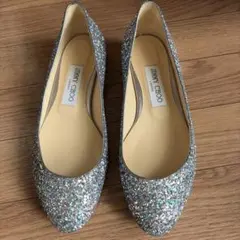JIMMY CHOO グリッター フラットシューズ 37