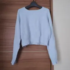 ヘザー　クルーネックニット