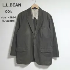 【L.L.Bean】00's2Bコットンジャケットカーキブレザービッグシルエットのサムネイル