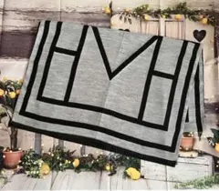 マフラー　ストール　大判　ショール　モノトーン　膝がけ　ブラック②肌触り◯