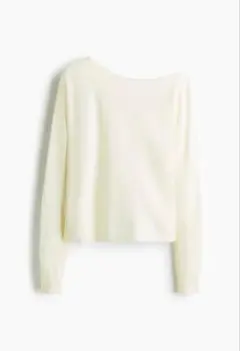 【美品・完売商品】H&M ワンショルダーニット ホワイト