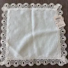 近沢レース　タオルハンカチ　ミニヨン　サックスブルー