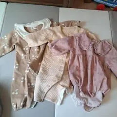 花柄 襟付きロンパース サイズ70