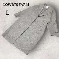 LOWRYS FARM チェスターコート L グレー 長袖 Airy WOOL