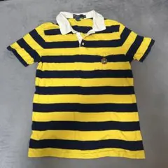 Polo by Ralph Lauren M ポロシャツ 黄/紺ストライプ