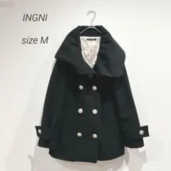 INGNI イング ピーコート 金ボタン 黒 アウター フェミニン シンプル