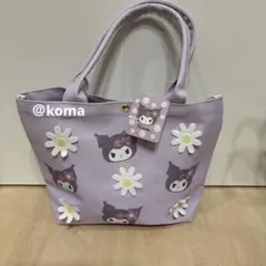 サンリオ　トートバッグ　立体フラワー　クロミ