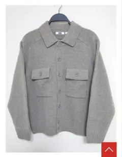 UNIQLO U2024AW ラムニットジャケットSサイズグリーンクリーニング済