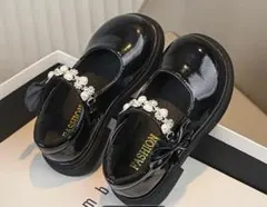 【未使用品】フォーマルシューズ 子ども 女の子 パール リボン 結婚式
