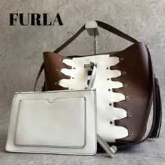 【未使用級】FURLA ヴィットリア バケット 2way ショルダーバッグ
