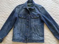 濃いデニムブルー ジャケット 100%コットン