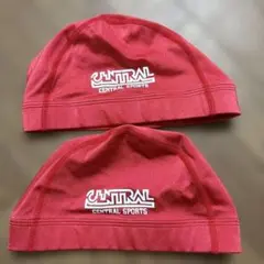 CENTRAL SPORTS 水泳帽 赤 2個セット　セントラルスポーツ